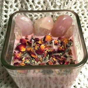 Rose Quartz Self Love Candle
